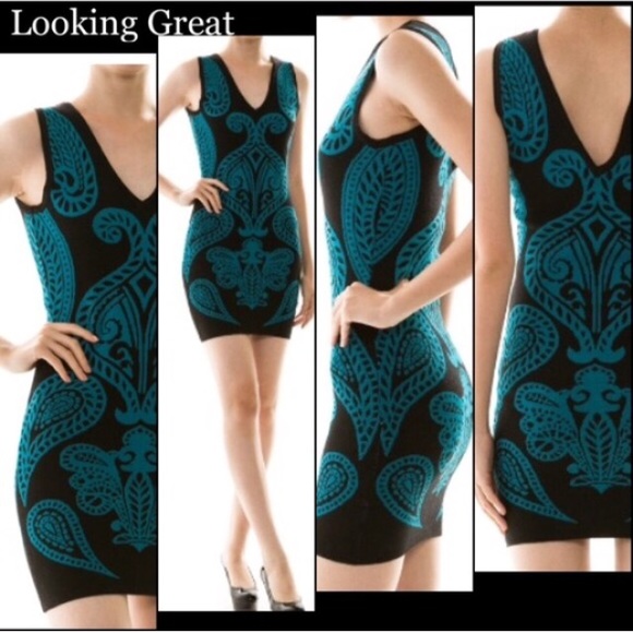 🌺️HP 11/13🌺DOUBLE V PRINTED BODYCON - Picture 2 of 4