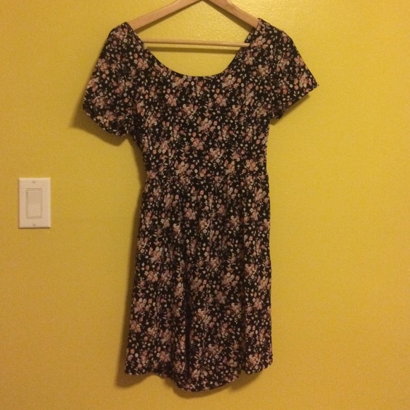 Black floral dress