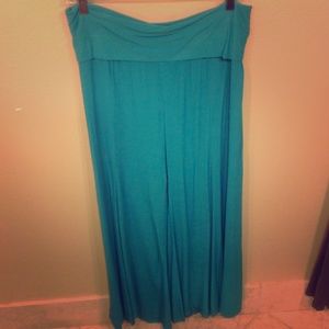 Long Turquoise Palazzo Pant