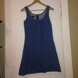 Blue jean dress with zipper in back