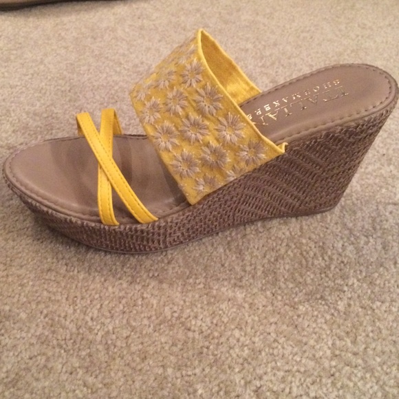 Sunflower Sandal Wedges Italian Leather