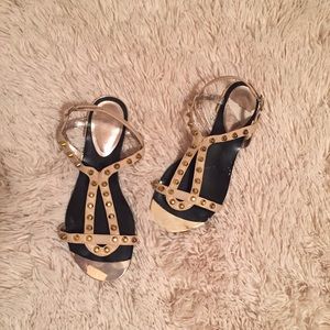 Blush Gold Studded Sandals!