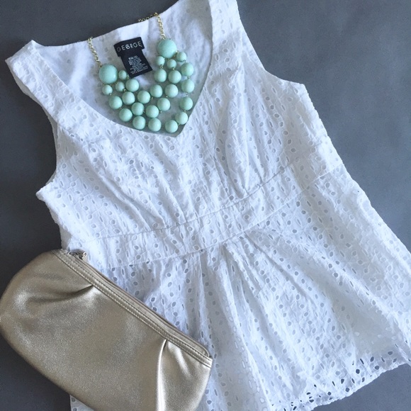 White Eyelet Top