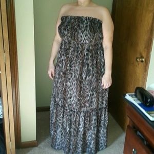 Lane Bryant Leopard maxi dress