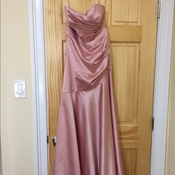 Dessy Collections Satin Prom/ Bridesmaids Dress - Picture 2 of 2