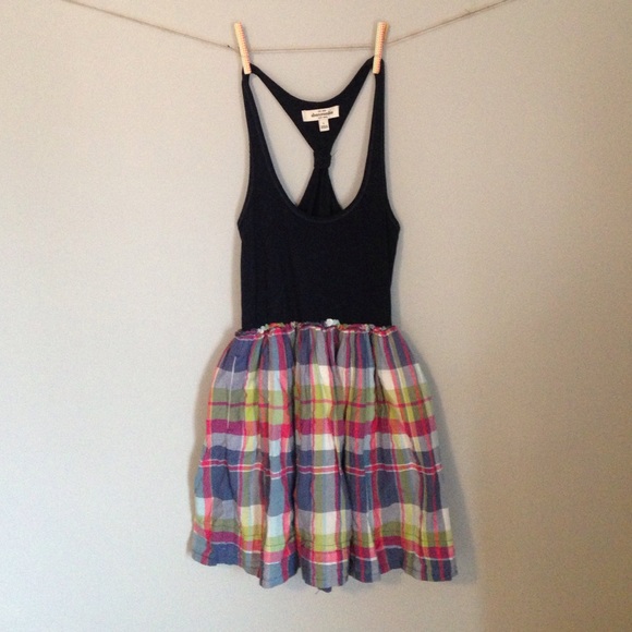 Navy & Plaid Dress