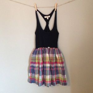 Navy & Plaid Dress