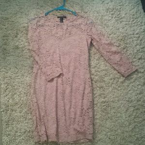 Pink lace dress
