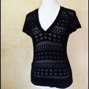 Black Crochet Sweater