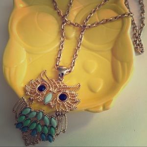 Long Chain Owl Necklace