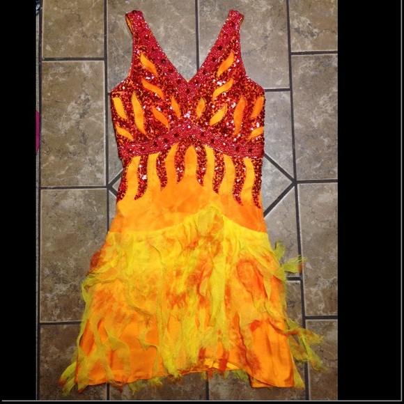 Red hot fire dress!!