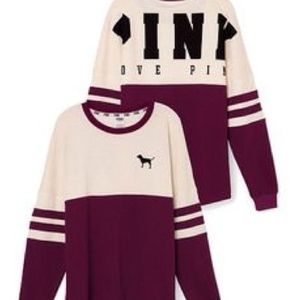 VS PINK Varsity Crew Maroon