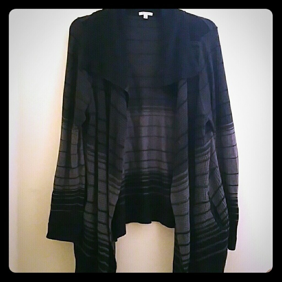 Grey and black striped sweater