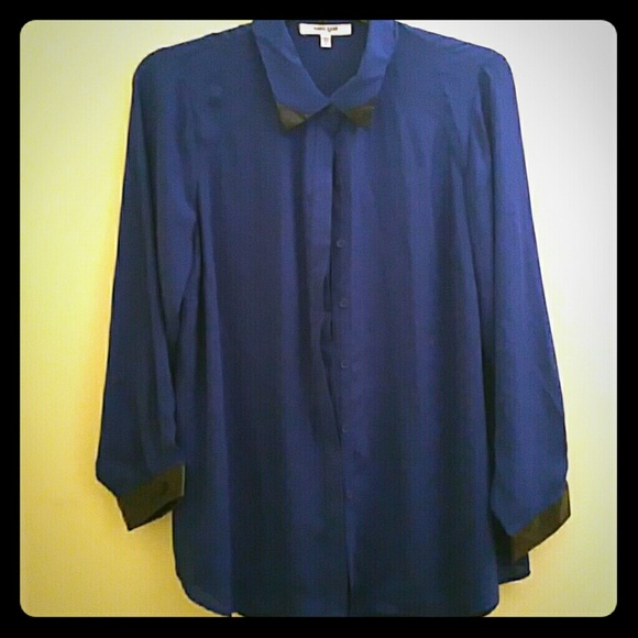 Royal blue with leather accents top