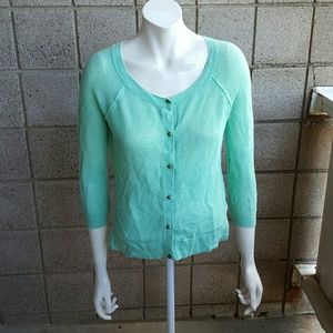 American Eagle mint open knit cardigan!