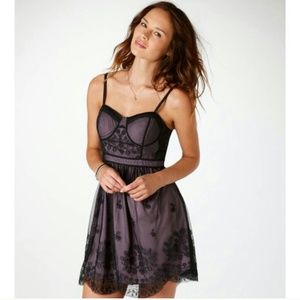 Purple Corset Style American Eagle Lace Dress