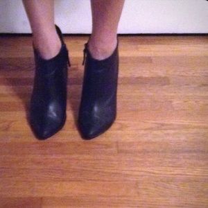 Cute clear chunky heel bootie