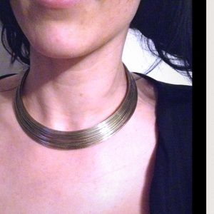 Sexy stacked gold color necklace