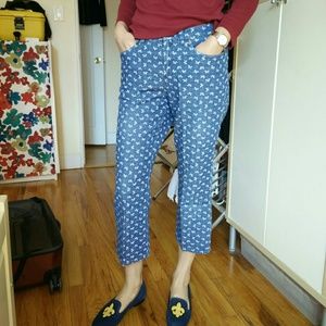 RL Flower crop jeans