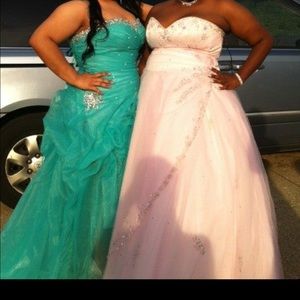 Plus Size Princess Pink Prom Dress
