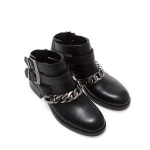 Zara chain boot with ankle strap