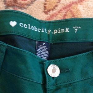 Emerald color jeans