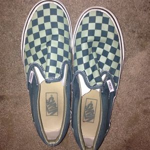 Green checkered vans