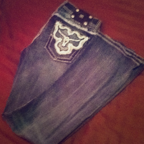 Miss me 30 bull longhorn jeans western reserved