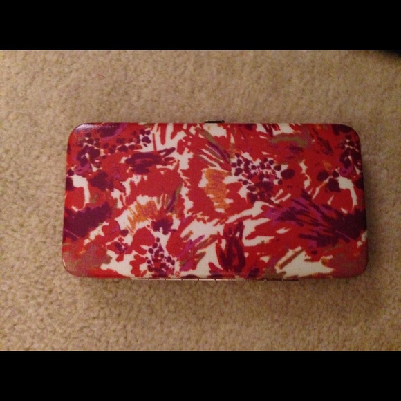 Red floral wallet