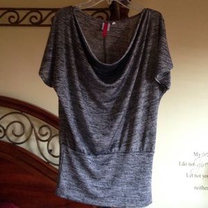 Gray dressy top