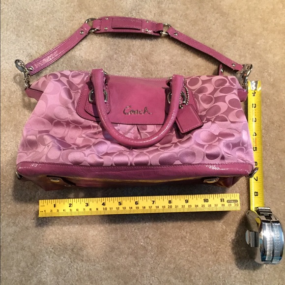 Coach purple satchel handbag