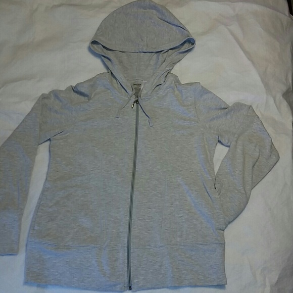 Gray zippered lightweight hoodie