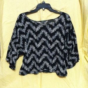 Donated! Floral Chevron Cropped Top