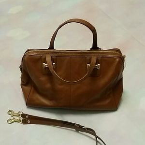 Coach signature brown leather purse