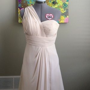 Bill Levkoff one shoulder bridesmaid dress