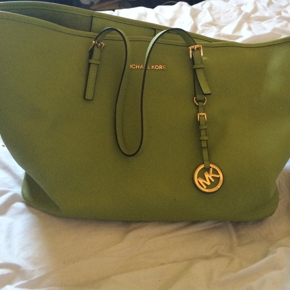 Michael KORS green large tote