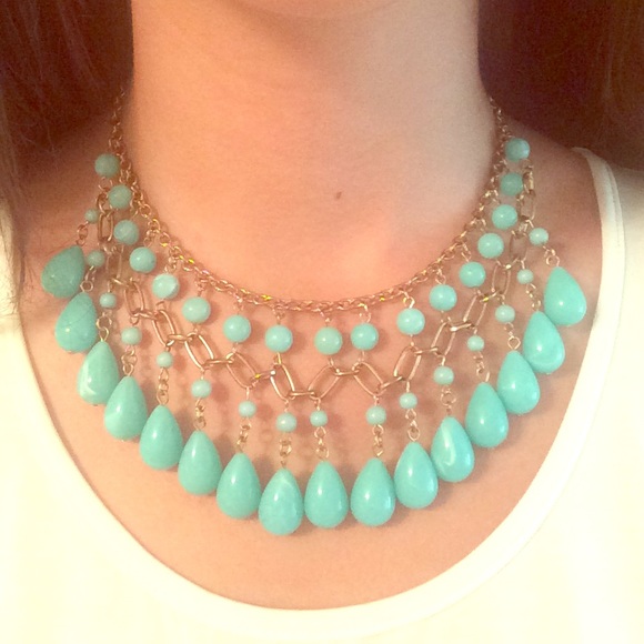 Charming Charlie Accessories - Blue Teardrop Statement Necklace