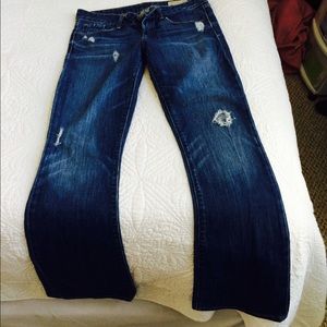 Gap flare/bootcut jeans distressed