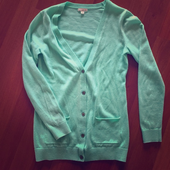 Mint green long sleeves cardigan from Gap