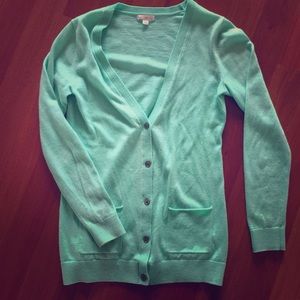 Mint green long sleeves cardigan from Gap