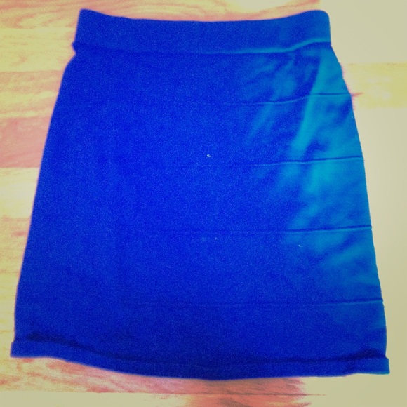 Blue pencil skirt
