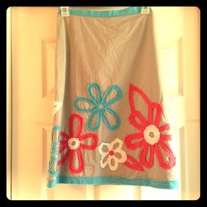 Boden appliqué skirt
