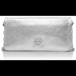 Tory Burch Silver Reva Crossbody