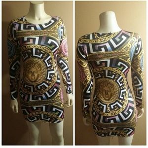 Versace Pattern Bodycon Dress