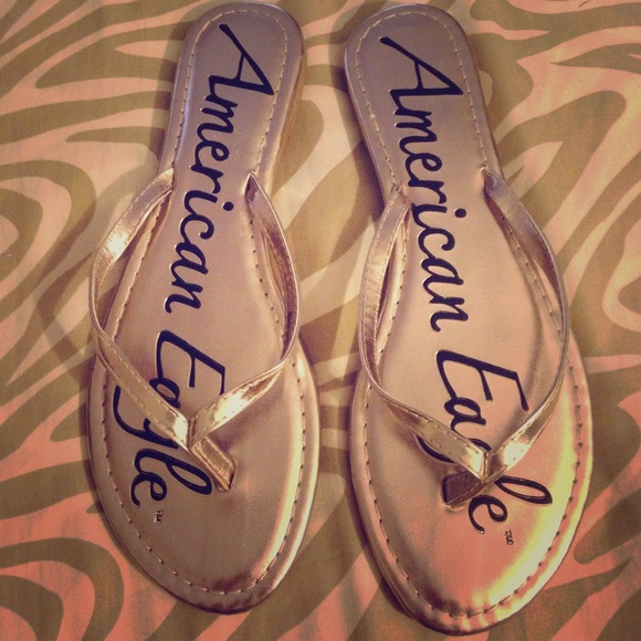 Gold Flip Flops