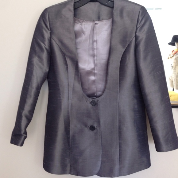 Thai silk semi long blazer