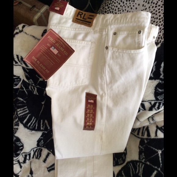Polo jeans easy fit white 36x30 men's