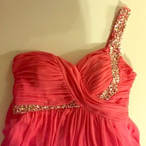 Pink/coral prom dress worn once!