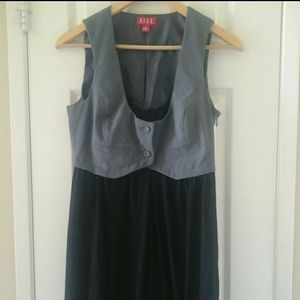 Black and grey dress vest 2 in 1
