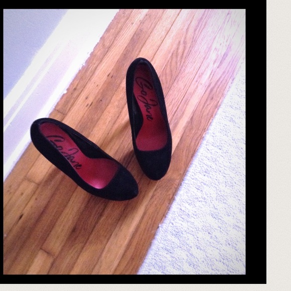 Sexy black platform heels